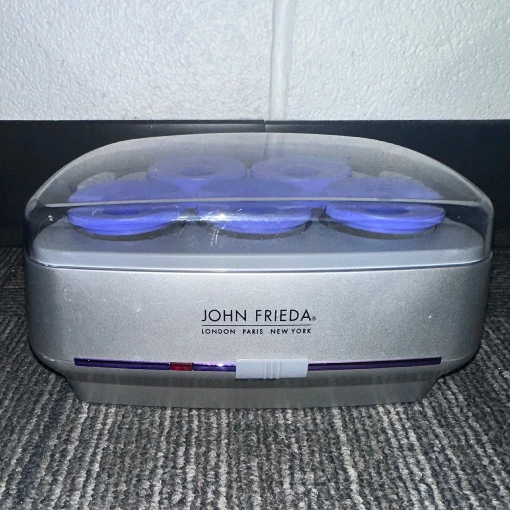 John Frieda Conair Jumbo Hot Rollers Ionic Hair Styling Set Silver Purple JFHS5